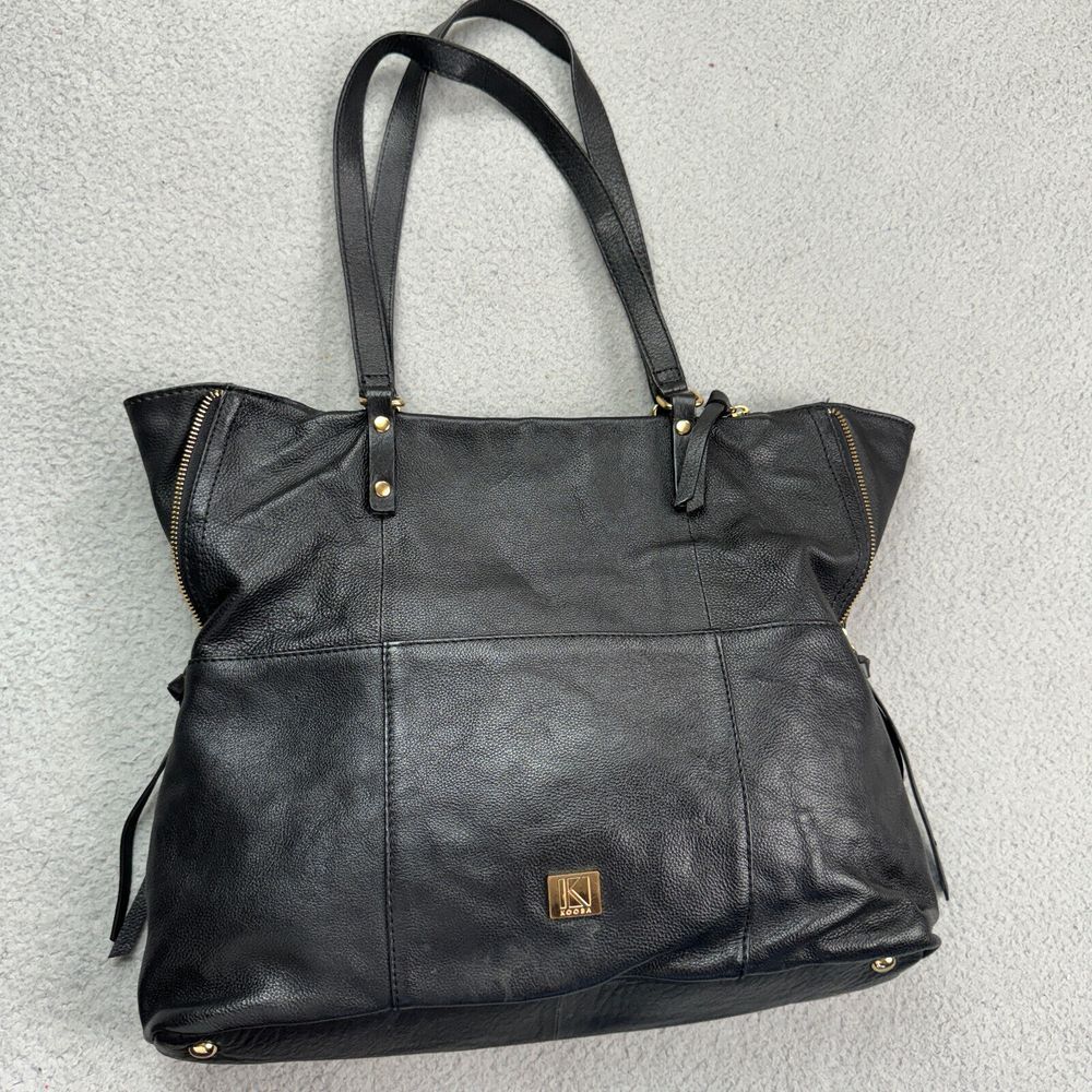 Kooba Black Leather Tote Bag